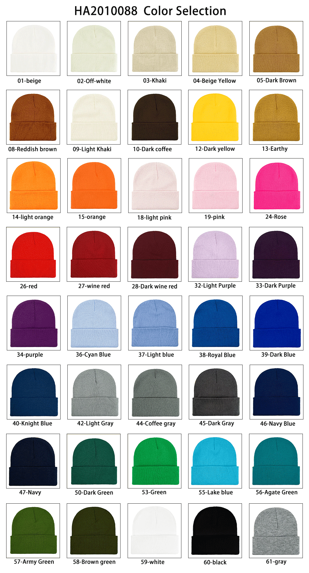 Cuffed Knit Beanie-Blank