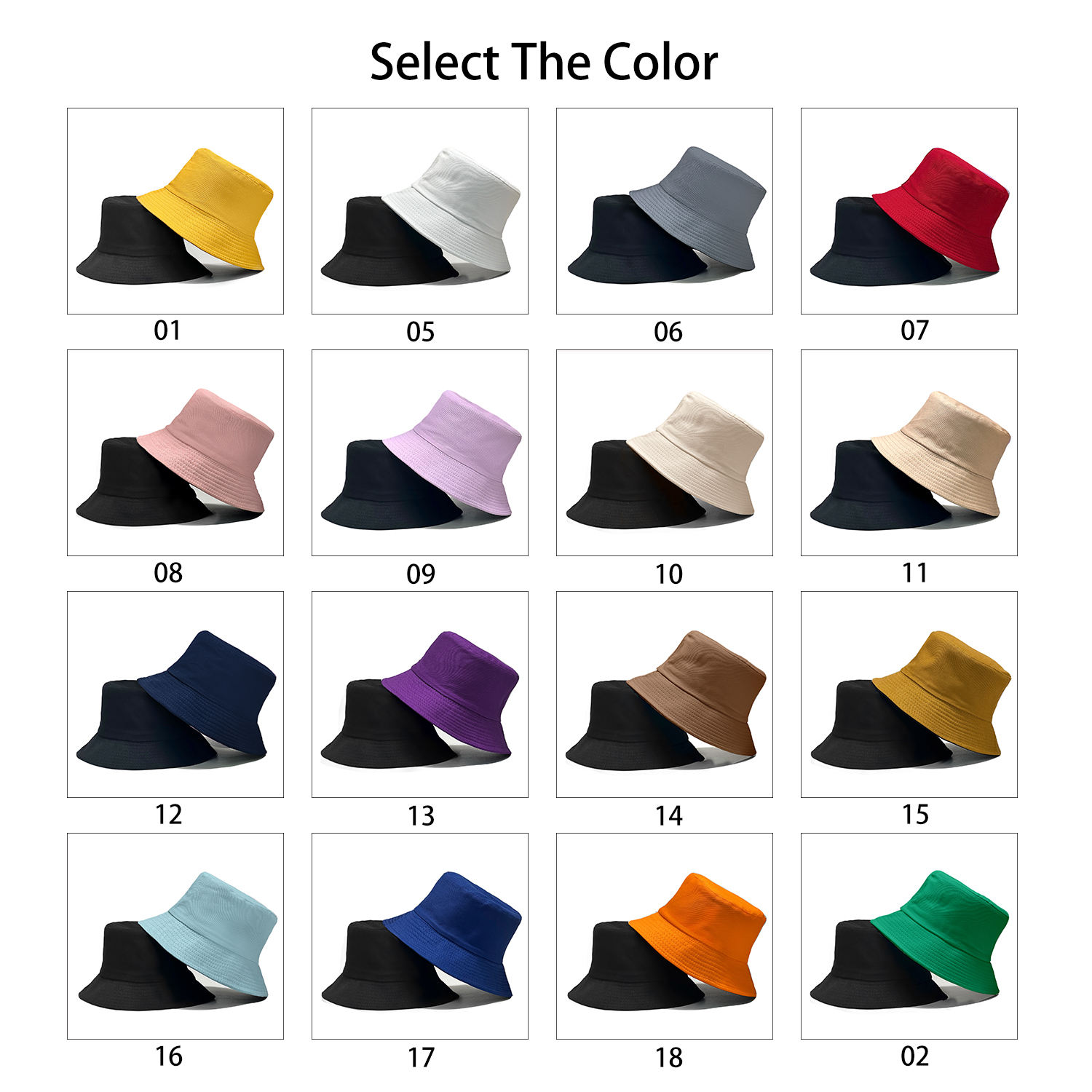 Two Side Bucket Hat-Printed Logo