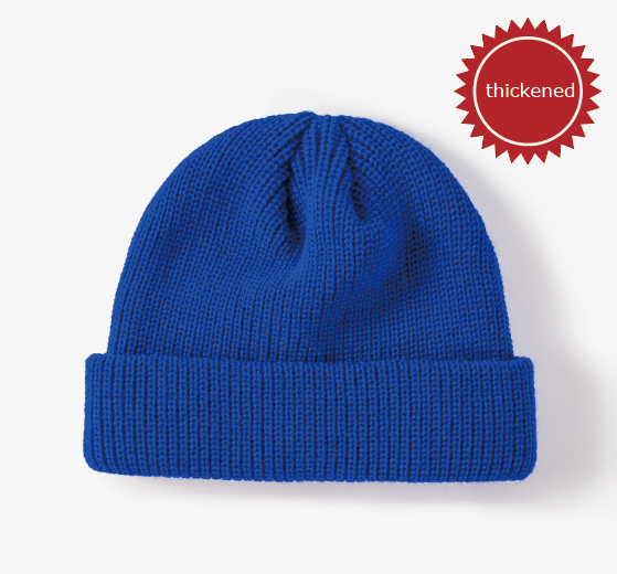 Cuffed Knit Beanie-Blank