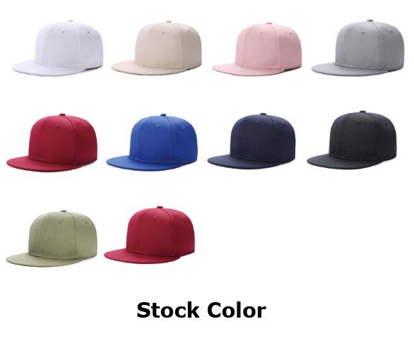 Flat brimmed hip-hop hat