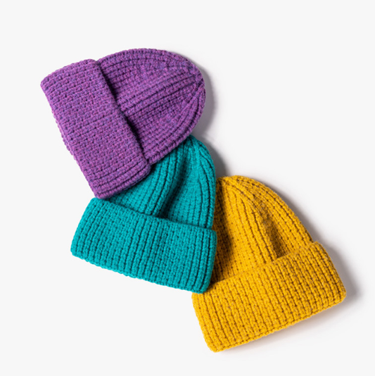 Custom Thick Cotton-Acrylic Knit Beanie