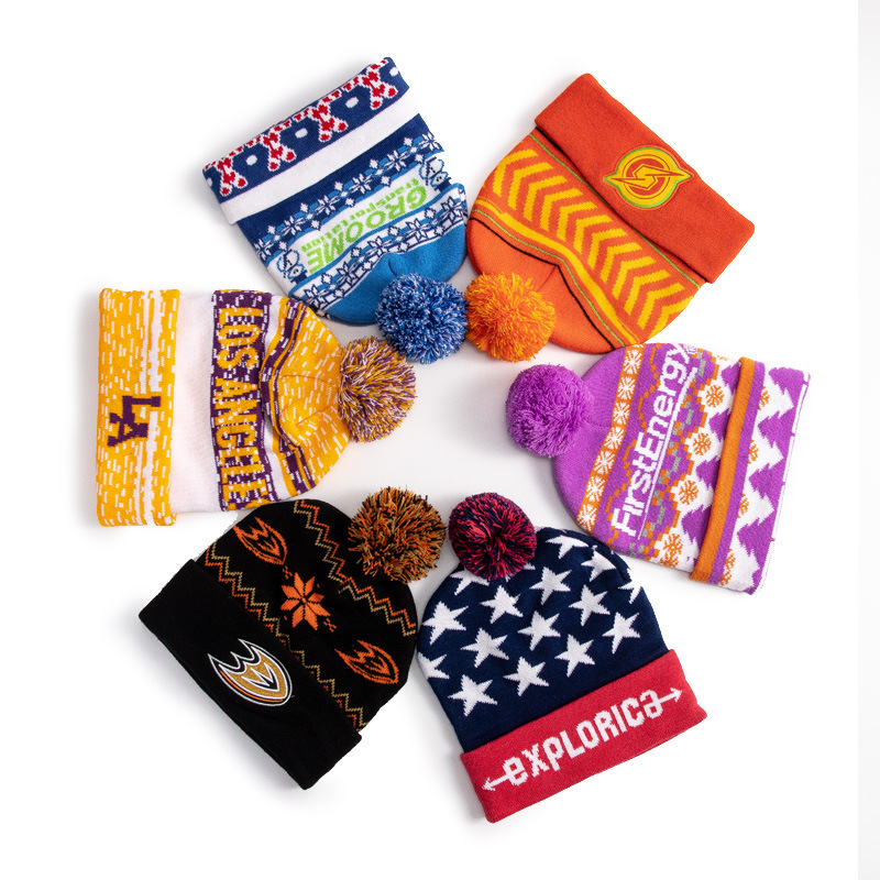 Custom Jacquard Beanie with PomPom