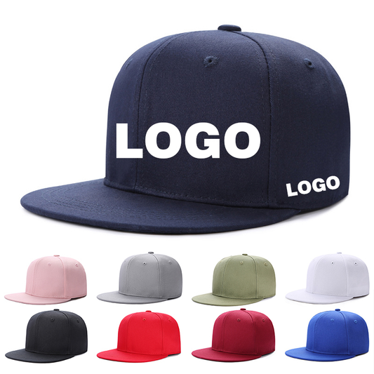 Custom 6 Panel Flat Brim Basketball Snapback Caps